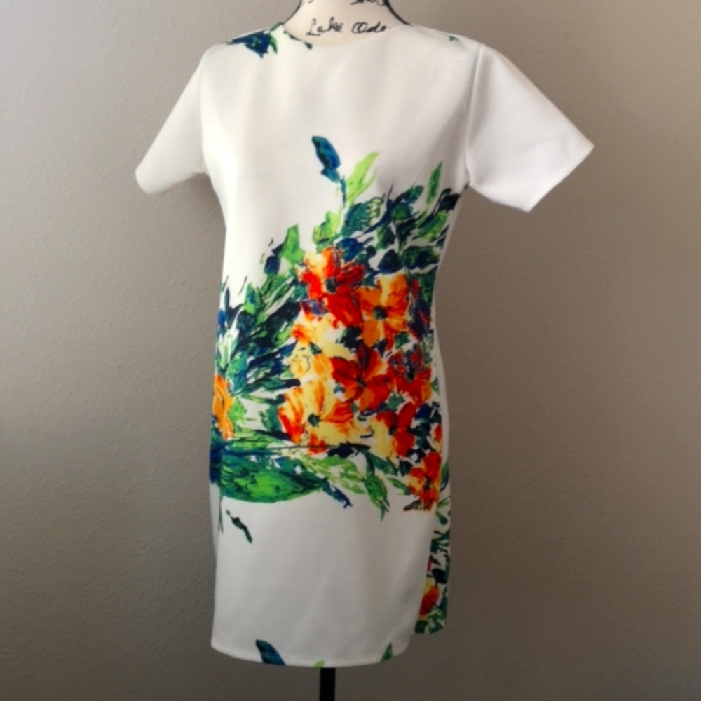 White floral dress